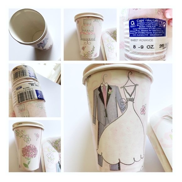 Bride Bridal Shower Plates & Cups Sweet Romance - Picture 5 of 8